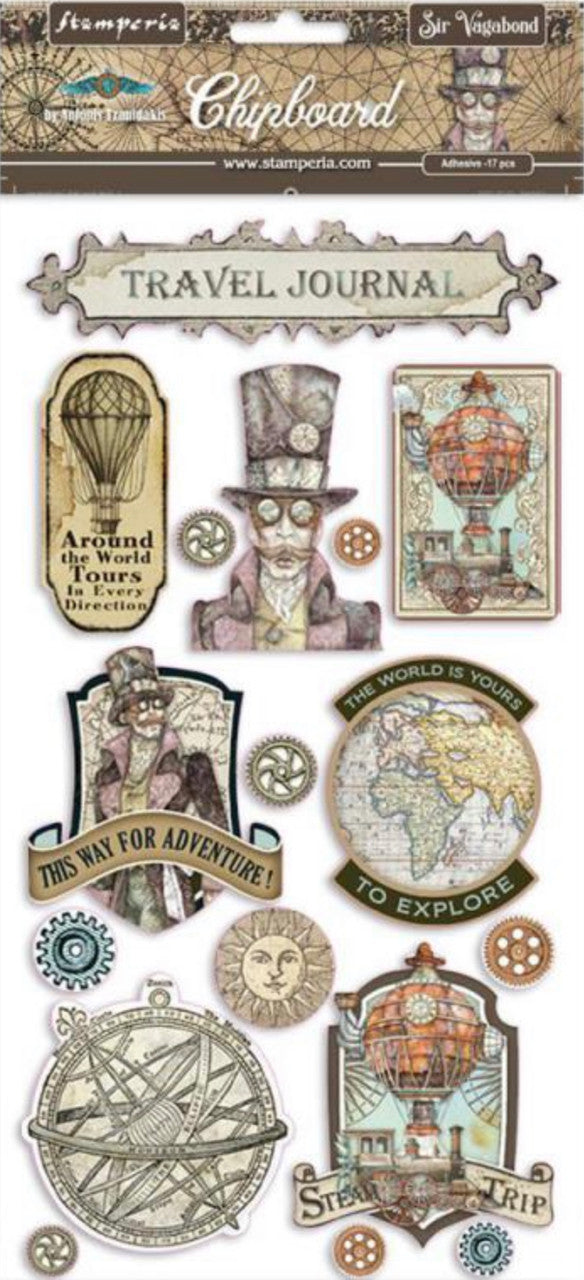 Stamperia Sir Vagabond-spaanplaat